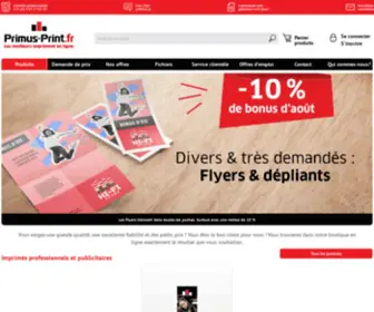 Primus-Print.fr(L'imprimerie en ligne pour les exigences les plus élevées) Screenshot