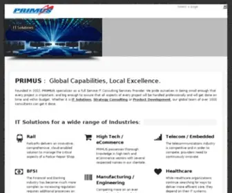 Primusglobal.com(IT Consulting & Staff Augmentation) Screenshot