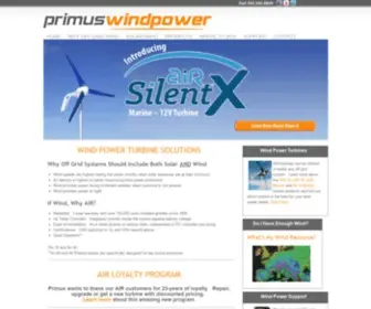 Primuswindpower.com(Primus Wind Power) Screenshot