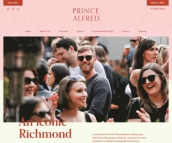 Princealfredhotel.com.au(Richmond Pub & Beer Garden) Screenshot