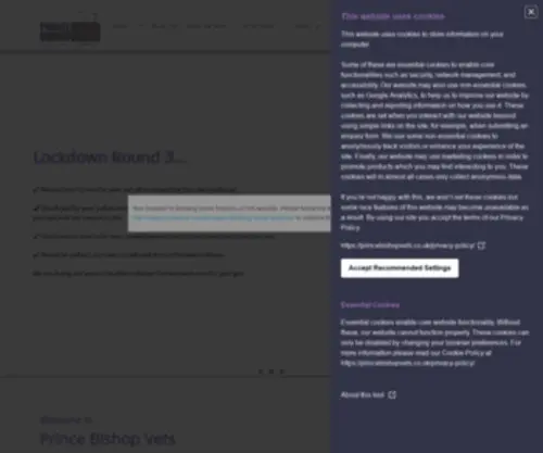 PrincebishopVets.co.uk(Prince Bishop Vets) Screenshot