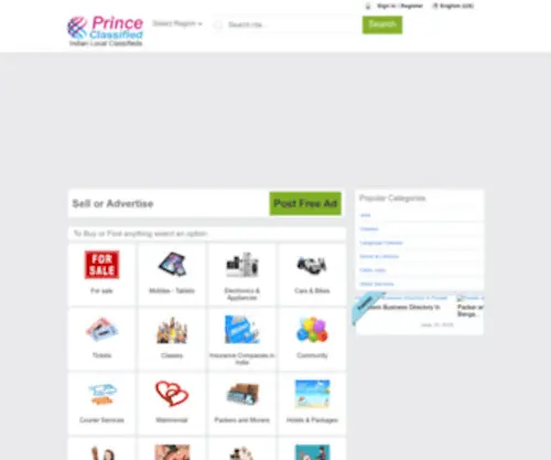 Princeclassified.com(Post Ads for Free) Screenshot
