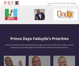 Princedayofaduyile.com(The official website of Prince Dayo Faduyi) Screenshot