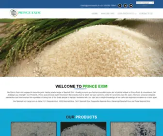 Princeexim.in(We are India's largest Basmati Rice Exporter and Supplier. Our Export Quality Basmati Rice) Screenshot