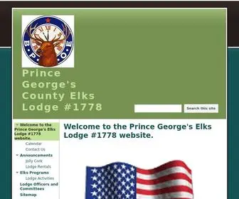 Princegeorgeselks1778.org(Prince George's County Elks Lodge #1778) Screenshot