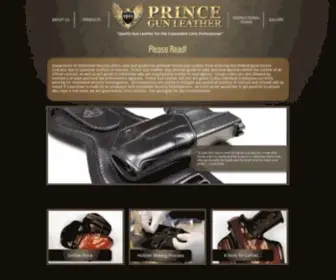 Princegunleather.com(Prince Gun Leather) Screenshot