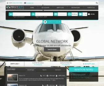 Princejets.com(Private Jet Charter Flights) Screenshot