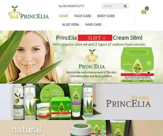 Princelia.com(PRINCELIA NATURAL COSMETICS Whith Organic Olive Oil) Screenshot