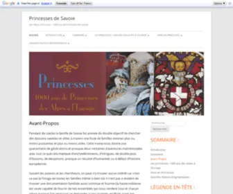 Princesse-Savoie.fr(Princesses de Savoie) Screenshot