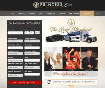 Princesslimo.com(The Golden Standard of Transportation) Screenshot