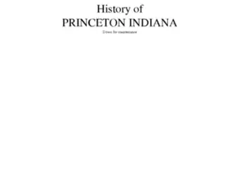 Princeton-Indiana.com(History of) Screenshot