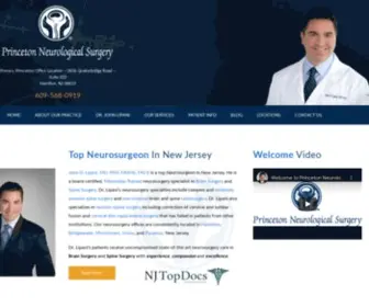 Princetonneurologicalsurgery.com(Dr. John Lipani) Screenshot