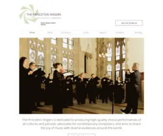 Princetonsingers.org(The Princeton Singers) Screenshot