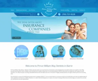 Princewilliamwaydental.com(Dentists Barrie) Screenshot