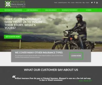 Principalinsurance.co.uk(Specialist Motorcycle Insurance) Screenshot