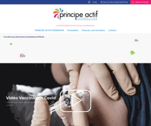 Principe-Actif-Formation.fr(Formation DPC pharmacien) Screenshot