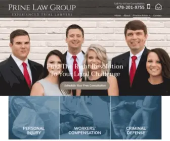 Prinelaw.com(Macon Personal Injury Lawyer) Screenshot