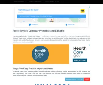 Printable-Monthly-Calendar.com(Printable Monthly Calendar) Screenshot