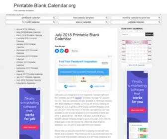 Printableblankcalendar.org(Printable Blank Calendar.org) Screenshot