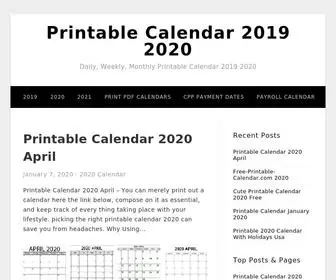 Printablecalendarlabs.com(Printable Calendar) Screenshot