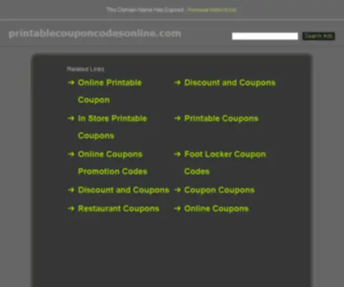 Printablecouponcodesonline.com(Printable Coupons) Screenshot