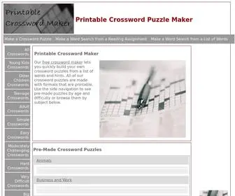 Printablecrosswordmaker.com(Printable Crossword Puzzle Maker) Screenshot
