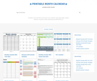 Printablemonthcalendar.com(Printable month calendar) Screenshot