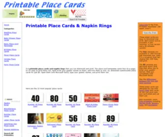 Printableplacecards.net(Printable Place Cards) Screenshot