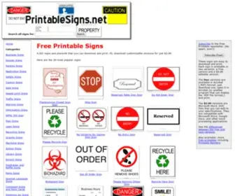 Printablesigns.net(Printable Signs) Screenshot