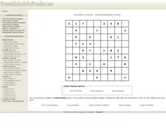 Printablesudokupuzzles.net(Printable Sudou Puzzles) Screenshot