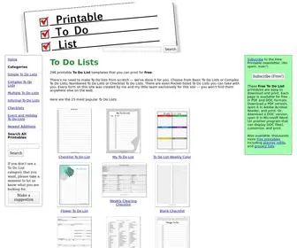 Printabletodolist.com(To Do Lists) Screenshot