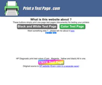 Printatestpage.com(Print a Test Page Online) Screenshot