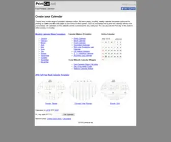 Printcal.net(Free Printable Calendars Online) Screenshot