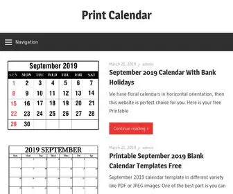 Printcalendar.club(Print Calendar) Screenshot