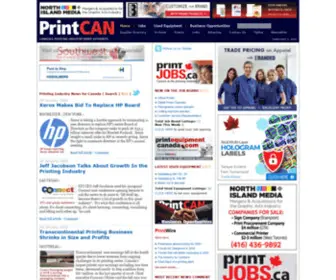 Printcan.ca(Canadian Printing Industry News) Screenshot