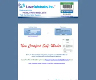 Printcertifiedmail.com(Laser Substrates) Screenshot
