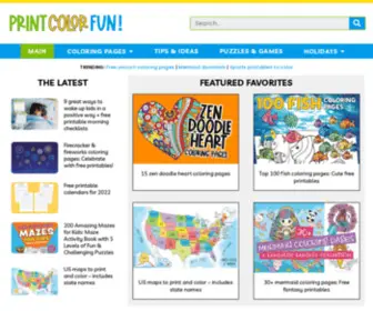 Printcolorfun.com(Free coloring pages & printables for kids) Screenshot