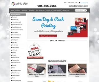 Printden.com(High Quality Printing in Canada) Screenshot