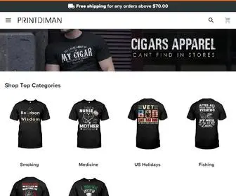 Printdiman.com(Shop for printed t) Screenshot