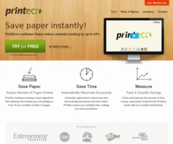 Printecosoftware.com(How to Save Paper) Screenshot