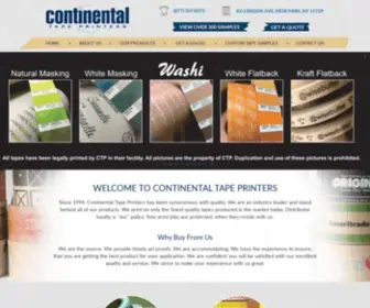 Printedcustomtape.com(Printed Custom Tape by Continental Tape Printers) Screenshot