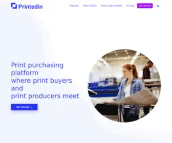 Printedin.com(Print purchasing platform where print buyers and print producers meet) Screenshot