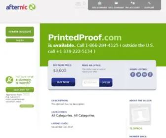 Printedproof.com(Forsale Lander) Screenshot