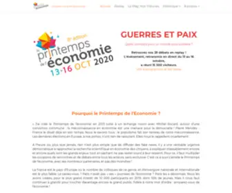 Printempsdeleco.fr(Le Printemps de l'économie tient sa 9ème édition en 2021 sur le thème « Bifurcations) Screenshot