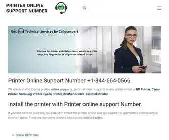 Printeronlinesupportnumber.com(Printer Online Support Number) Screenshot