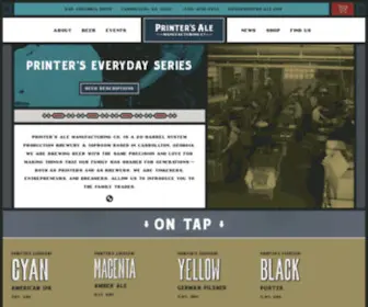 Printers-Ale.com(Printer's Ale Manufacturing Co) Screenshot