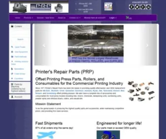 Printersrepairparts.com(Your home for Printing Press Parts and Accessories) Screenshot