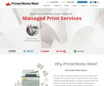 Printerworkswest.com(PrinterWorks West) Screenshot