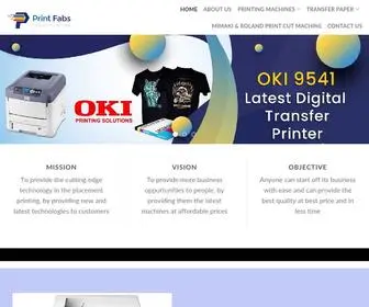 Printfabs.com(Innovation in printing) Screenshot