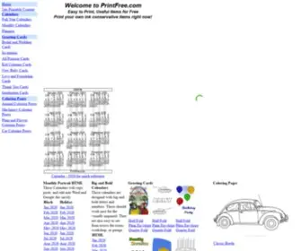 Printfree.com(Calendars) Screenshot